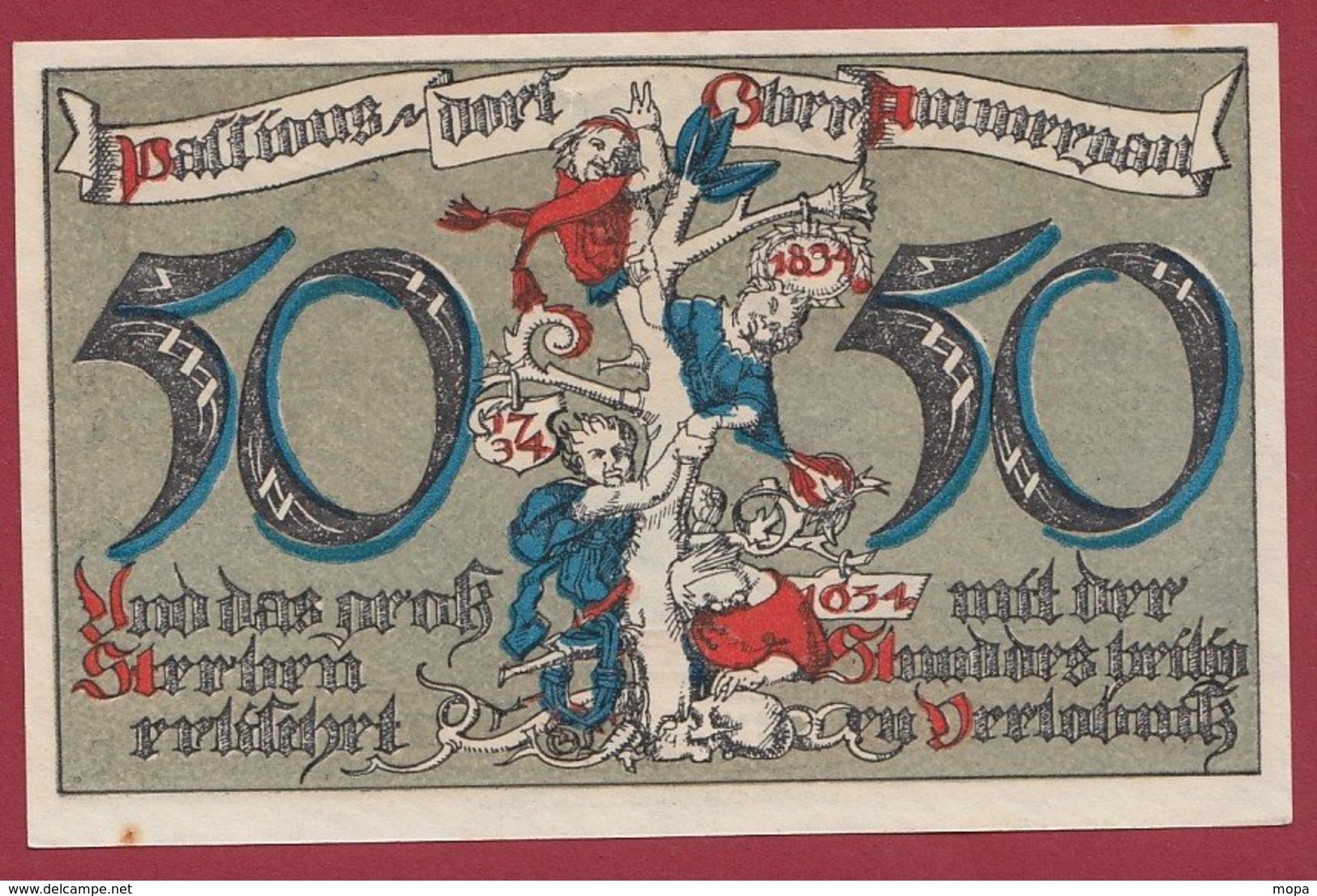 Allemagne 1 Notgeld 50 Pfenning Stadt Oberammergau Dans L 'état N °4651 - Collections