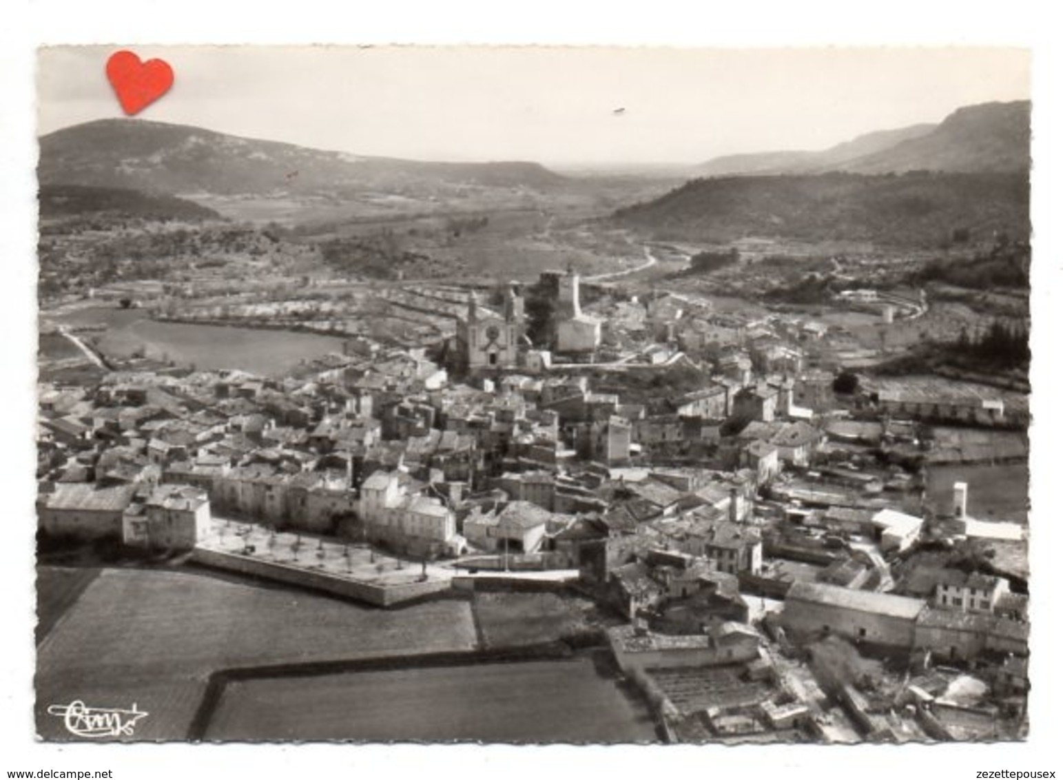 41667-ZE-83-RIANS-Vue Panoramique.Au 1er Plan,l' Hôtel De L'Esplanade - Rians