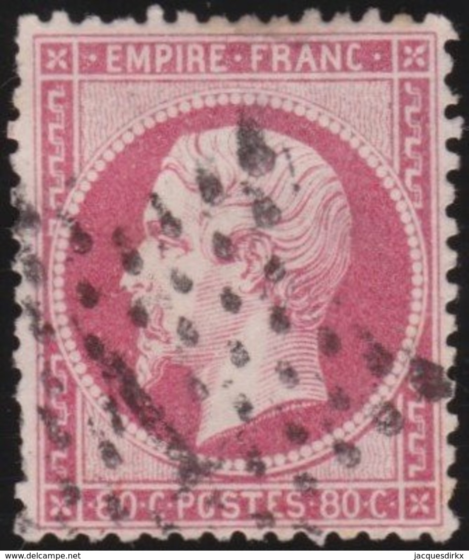 France   .    Yvert  .       24        .     O     .    Oblitéré   .   /   .     Cancelled - 1862 Napoleon III