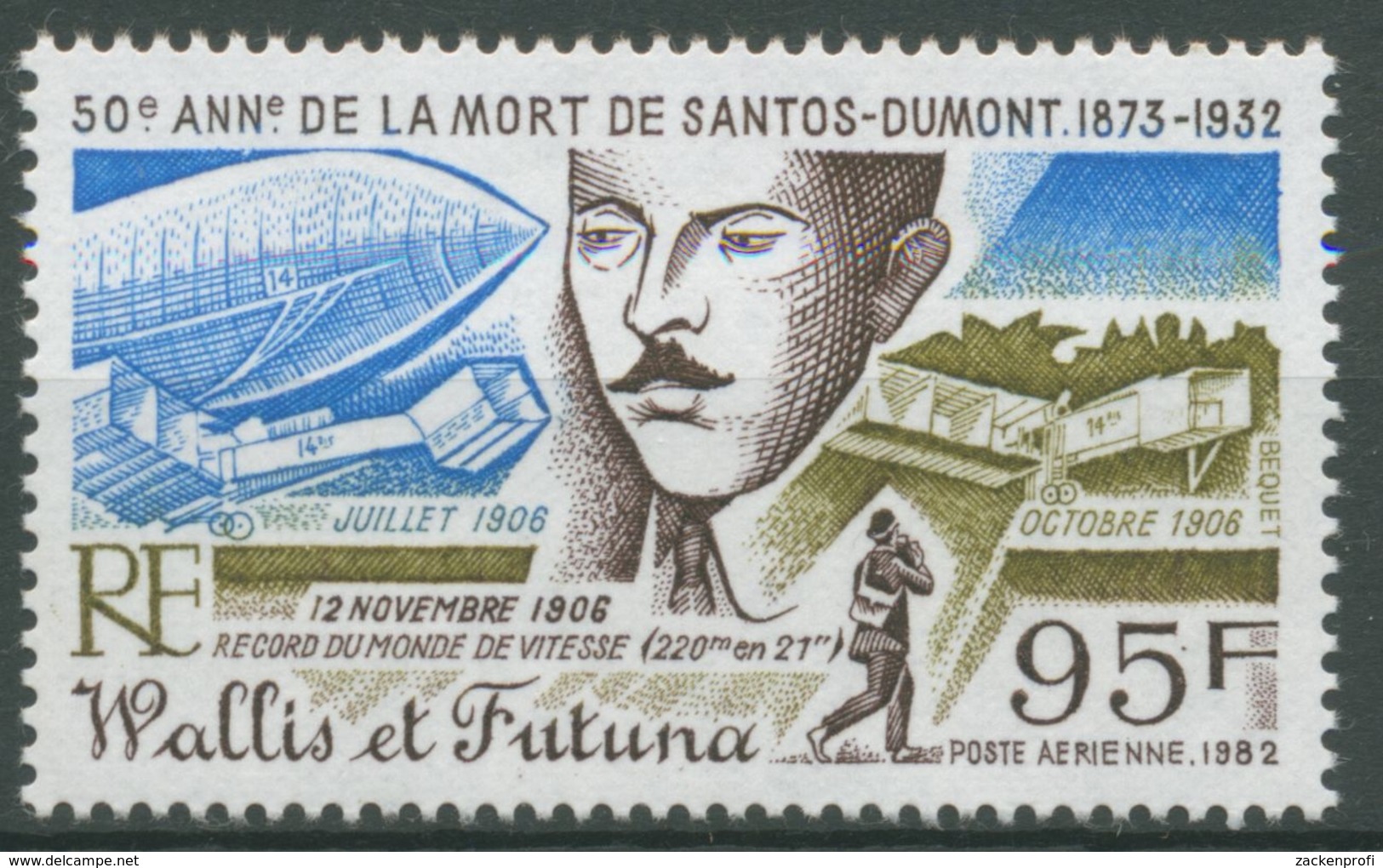 Wallis Und Futuna 1982 Luftfahrtpionier Alberto Santos Dumont 427 Postfrisch - Unused Stamps