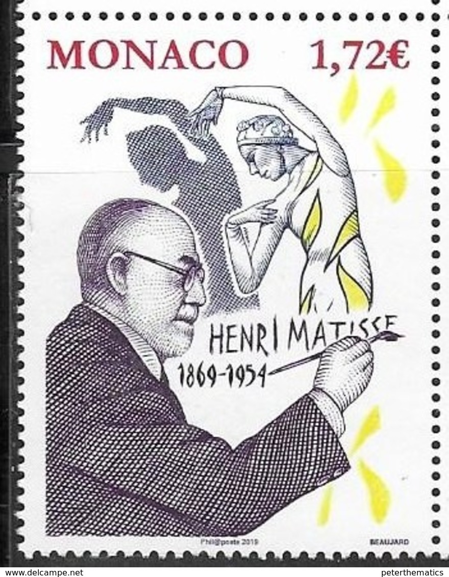 MONACO , 2019, MNH, ART, PAINTING, MATISSE, 1v - Autres & Non Classés