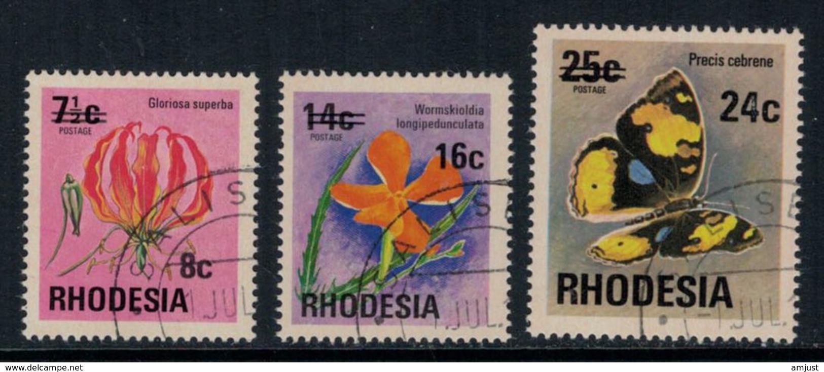 Rhodesie Du Sud // Rhodesia // 1976 // Série Courante Surchargée Oblitéré No. Y&T 266-268 - Southern Rhodesia (...-1964)