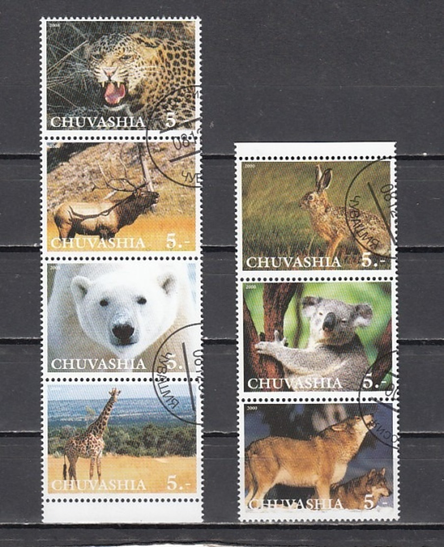 Chuvasia, 2000 Russian Local. Wild Animals Issue.  C.T.O. - Cinderellas