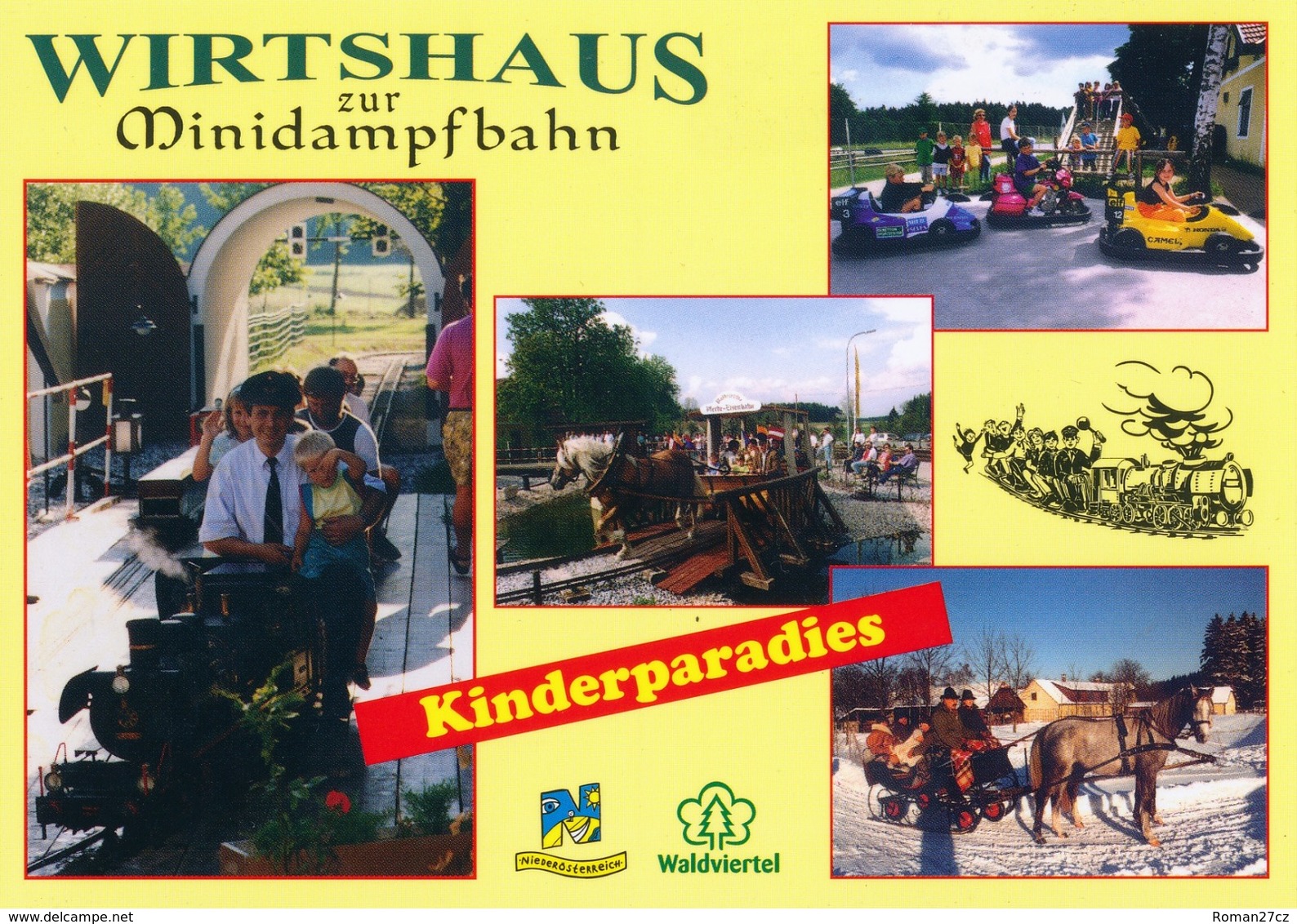 Kinderparadies Wirtshaus Zur Minidampfbahn (with Mini Zoo), AT - Horse, Attractions, People - Zwettl
