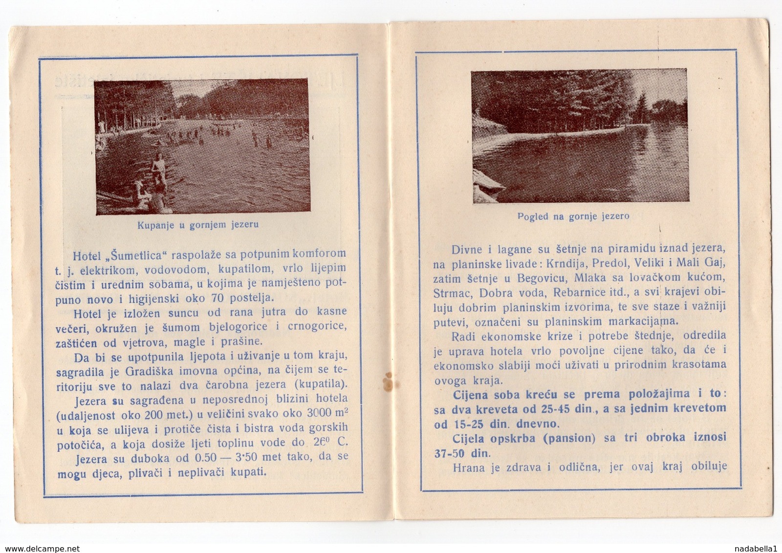 1960s YUGOSLAVIA, CROATIA, NOVA GRADISKA, HOTEL SUMETLICA, HOLIDAY BROCHURE - Tourism Brochures