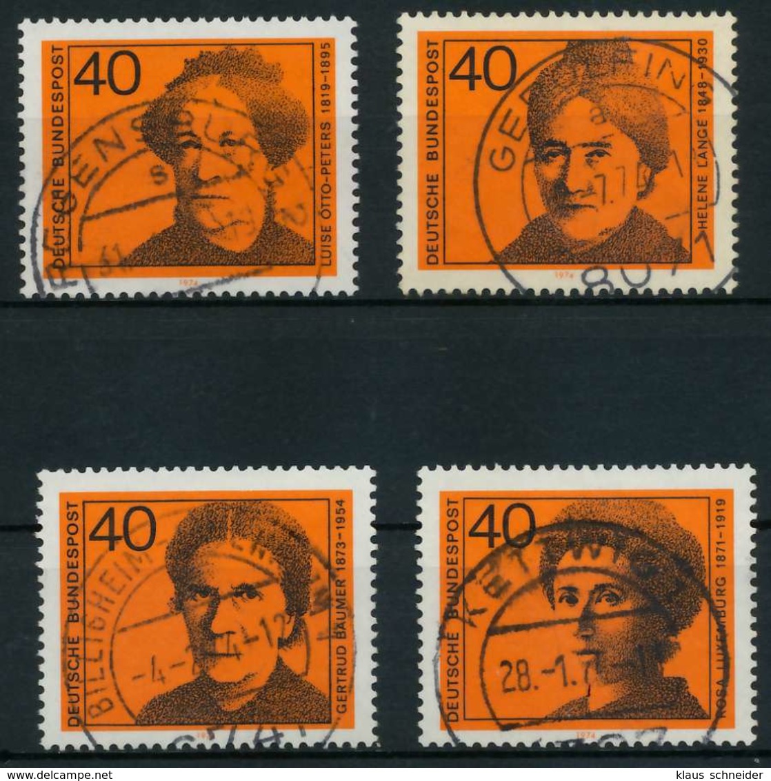 BRD 1974 Nr 791-794 Zentrisch Gestempelt X85012A - Used Stamps