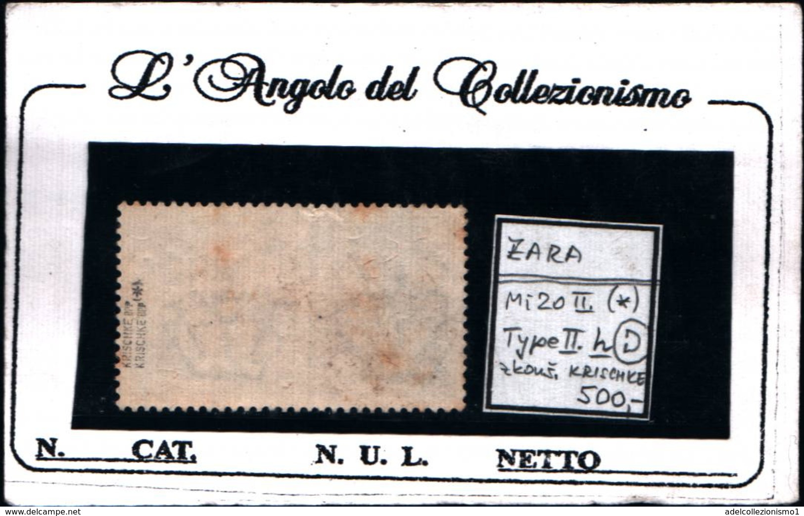 6940B) ITALIA- Zara, 50C. Serie Di Propaganda Sovrastampata - 9 Ottobre 1943-MI 20 II-TYPE II H -FIRMATO SENZA GOMMA - Occ. Allemande: Zara