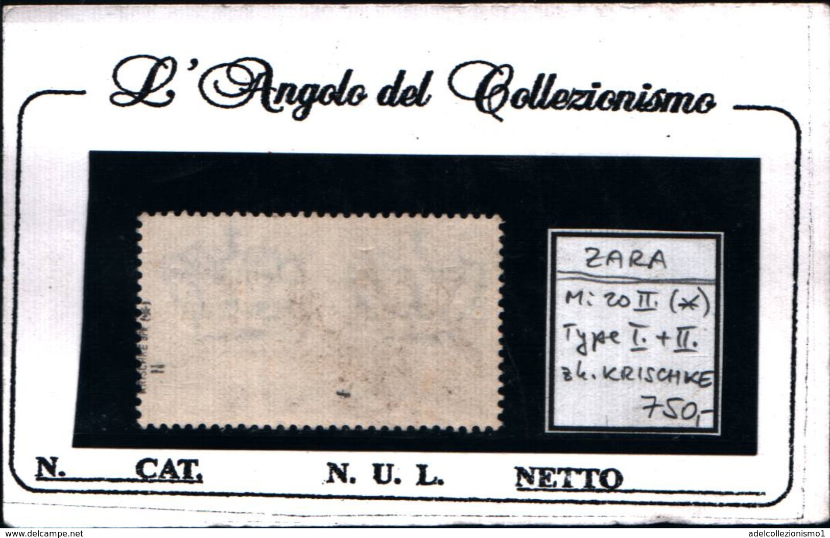 6941B) ITALIA- Zara, 50C. Serie Di Propaganda Sovrastampata - 9 Ottobre 1943-MI 20 II-TYPE I+ II -FIRMATO SENZA GOMMA - Occup. Tedesca: Zara
