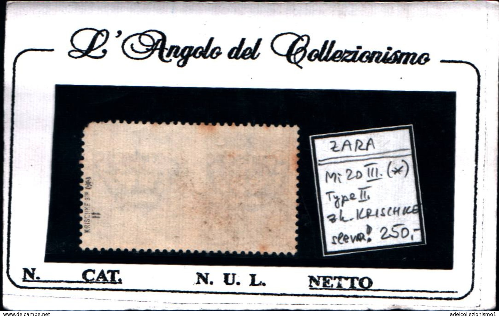 6942B) ITALIA- Zara, 50C. Serie Di Propaganda Sovrastampata - 9 Ottobre 1943-MI 20 III-TYPE II -FIRMATO SENZA GOMMA - Occ. Allemande: Zara