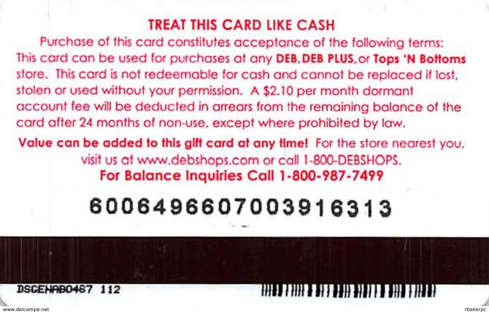 Deb Gift Card - Gift Cards