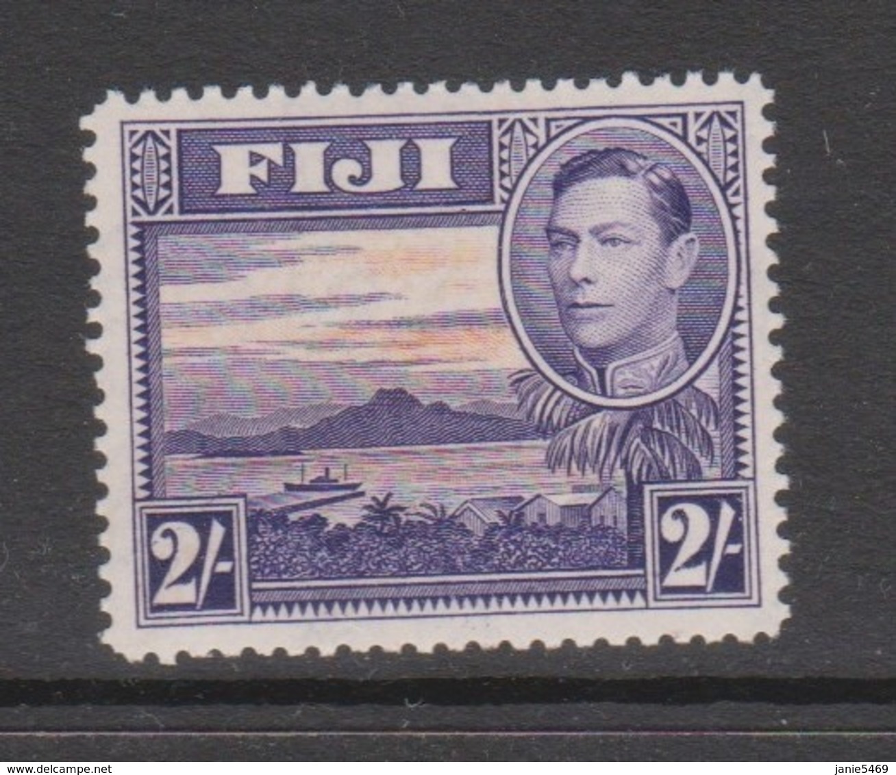 Fiji SG 264 1938-55  King George VI Two Shilings Violet And Orange,Mint  Hinged - Fiji (1970-...)