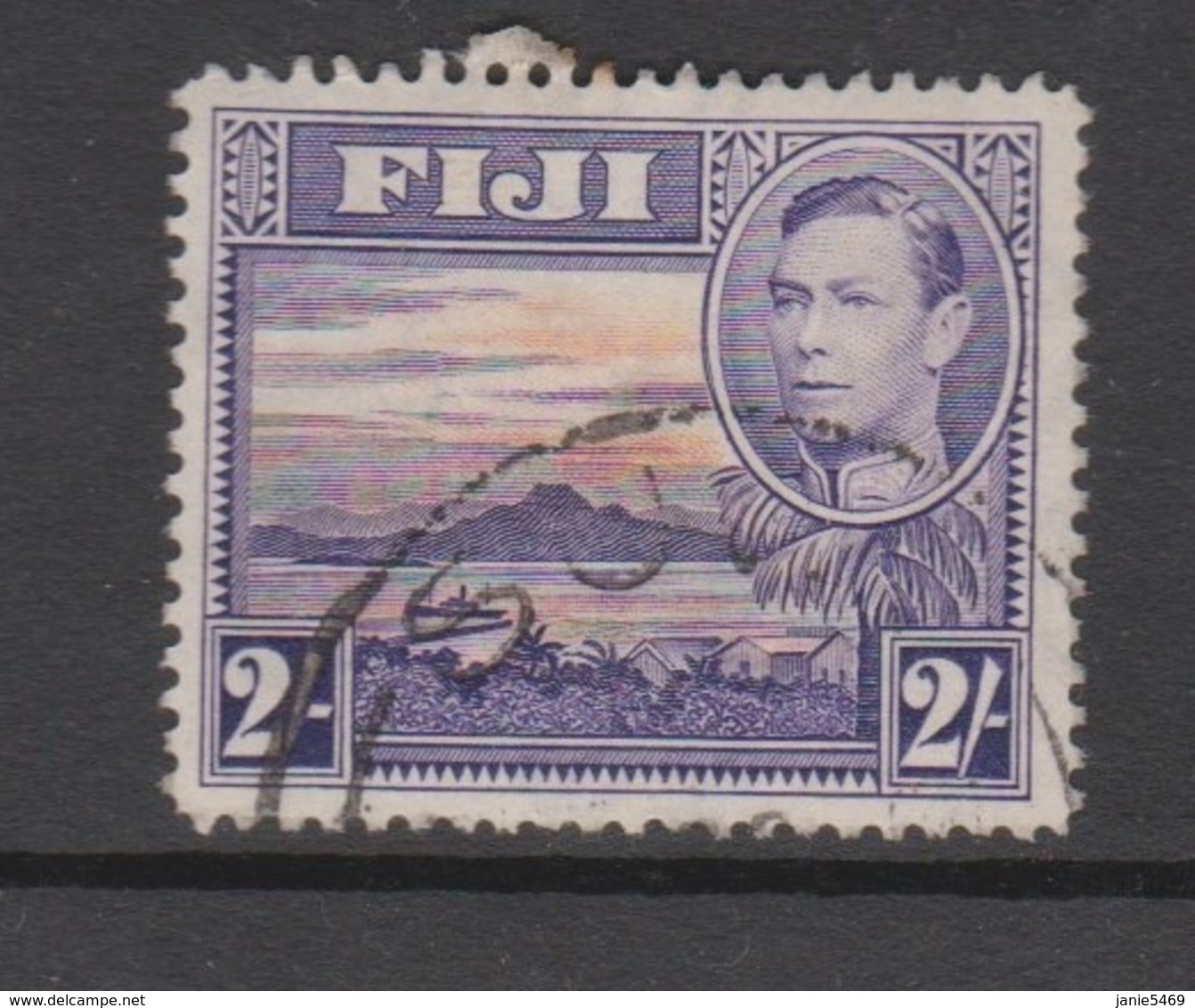 Fiji SG 264 1938-55  King George VI Two Shilings Violet And Orange,used - Fiji (1970-...)