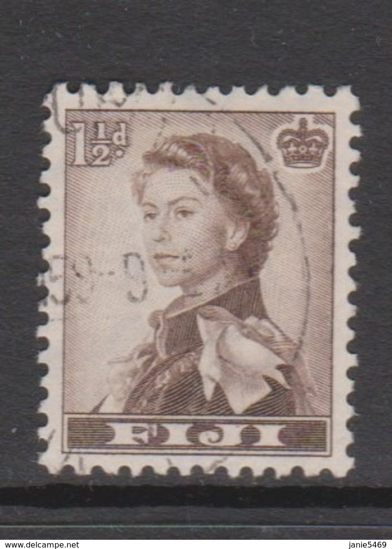 Fiji SG 282 1954 Queen Elizabeth II Definitives, 1.5d Sepia,used - Fidji (1970-...)