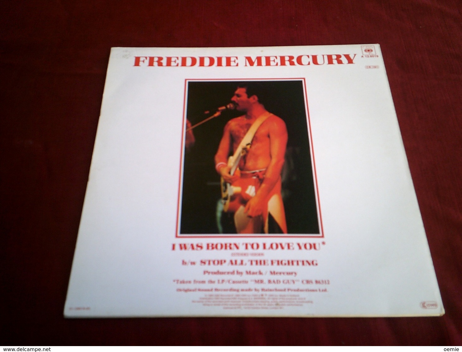 FREDDIE MERCURIE   (QUEEN)  ° I WAS BORN TO LOVE YOU  / ORIGINALE  1985 - 45 T - Maxi-Single