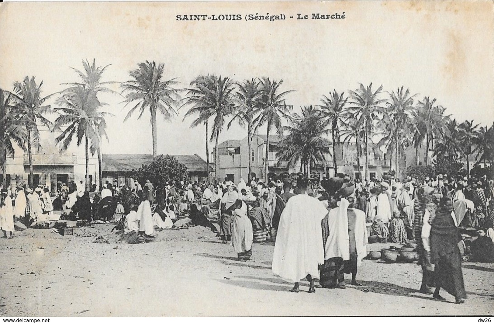 St Saint-Louis (Sénégal) - Le Marché - Carte Dos Simple Non Circulée - Sénégal