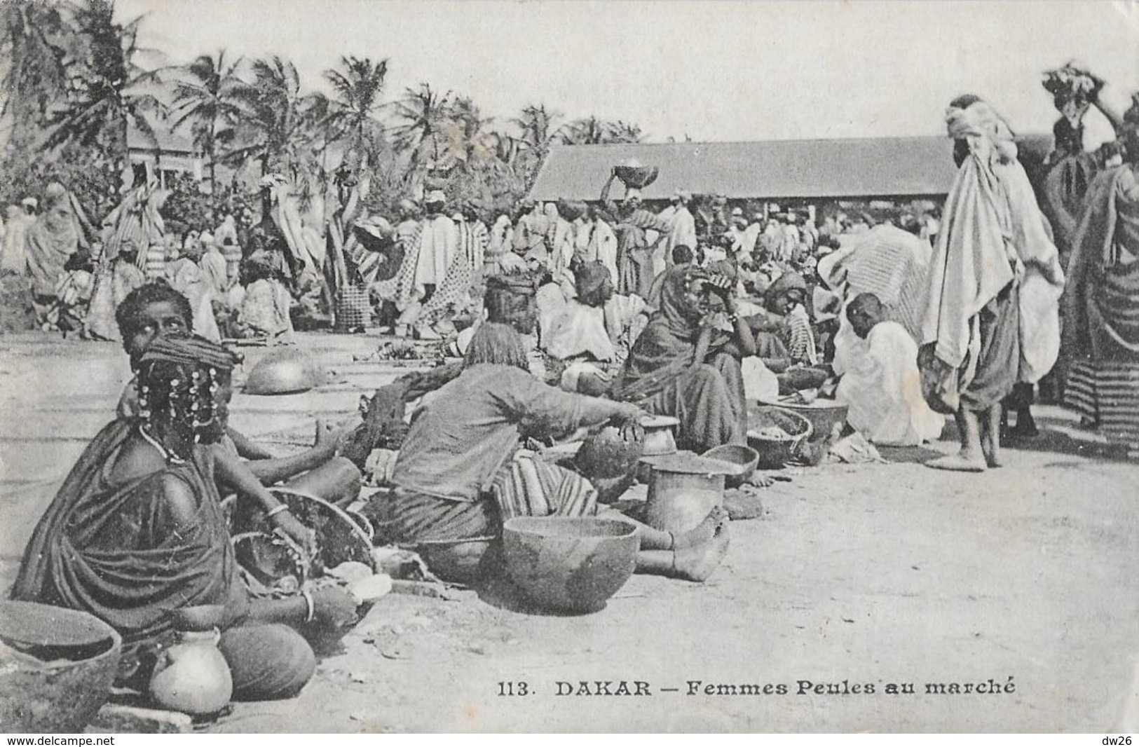 Dakar (Sénégal) - Femmes Peules Au Marché - Messageries Maritimes - Carte Dos Simple N° 113, Non Circulée - Senegal