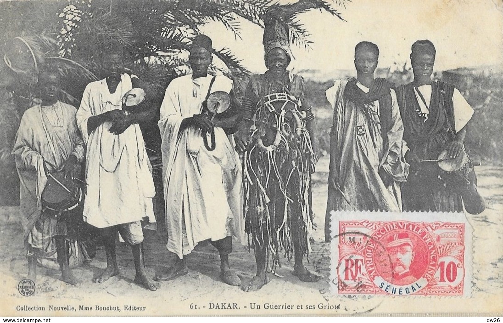 Dakar (Sénégal) - Un Guerrier Et Ses Griots - Collection Nouvelle - Edition Mme Bouchut - Carte N° 61 - Sénégal