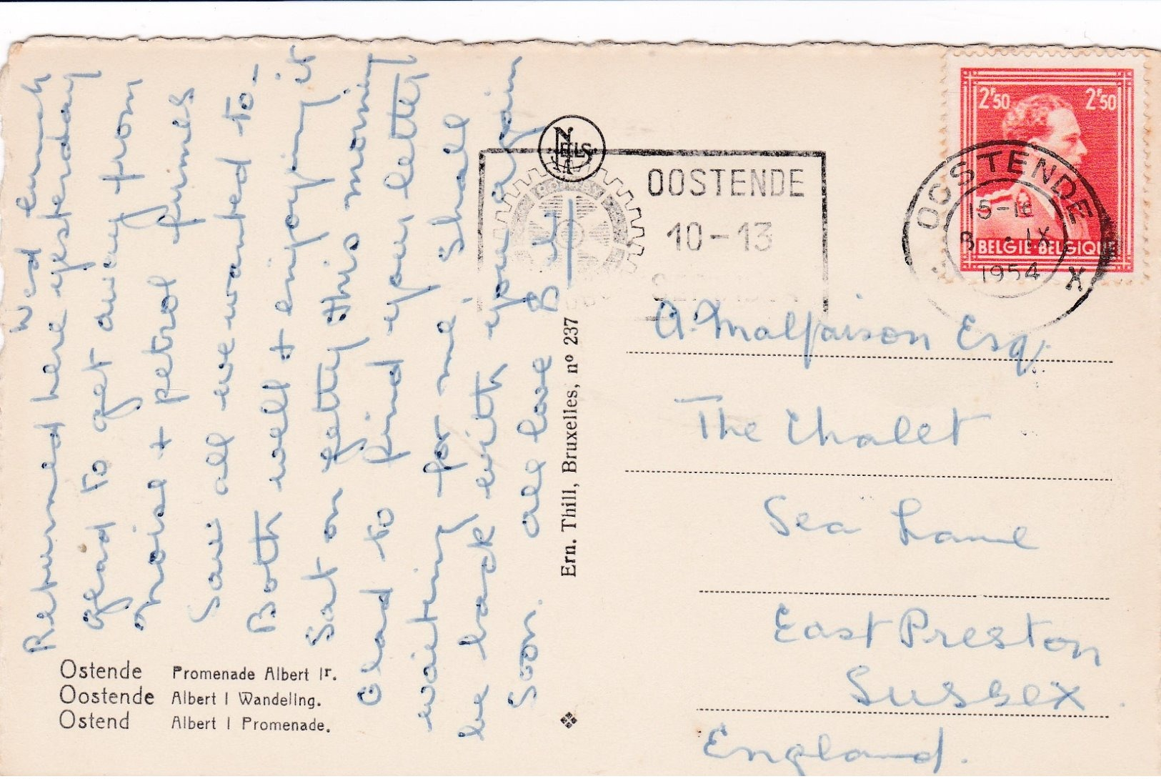 Small Postcard Of Ostende,Ostend, Flemish Region, Belgium,S69. - Oostende