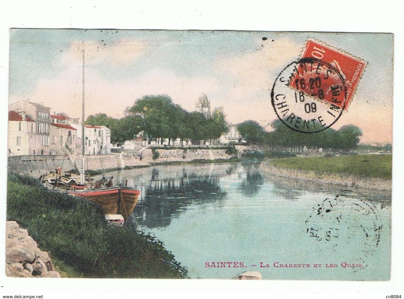 SAINTES - 17 - LA CHARENTE ET LES QUAIS , CPA COULEURS - Saintes