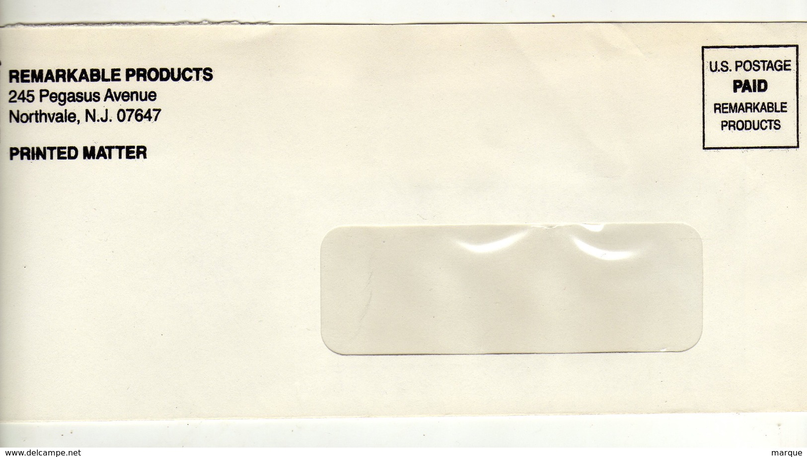 Enveloppe Port Payé U.S.A. ETATS UNIS Oblitération U.S. Postage PAID Remarkable Products - Poststempel