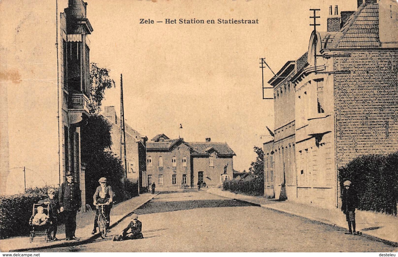 Het Station En Statiestraat -  Zele - Zele