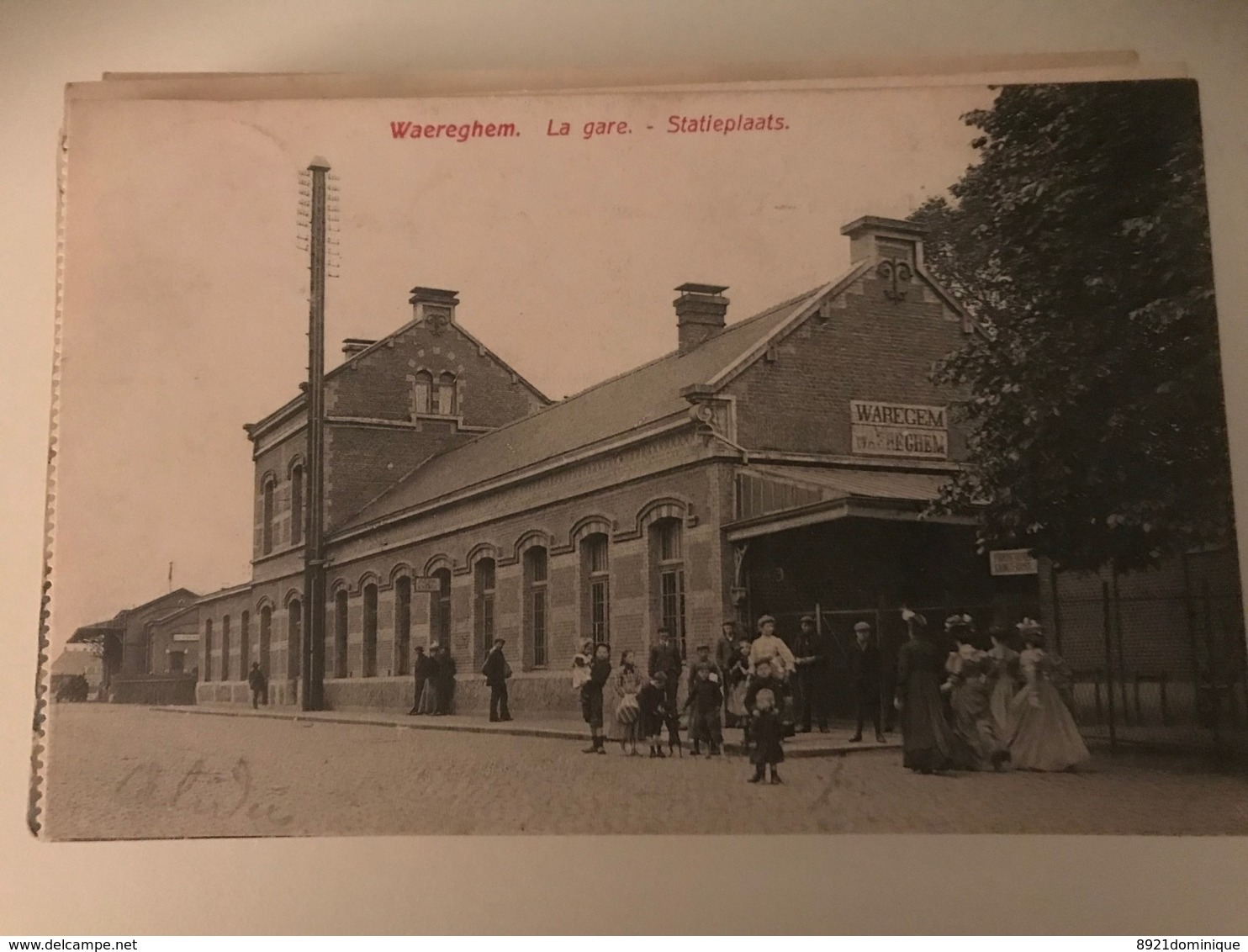 Waereghem - Waregem : La Gare - Statieplaats - Station - Statie Bahnhof (gelopen) - Waregem