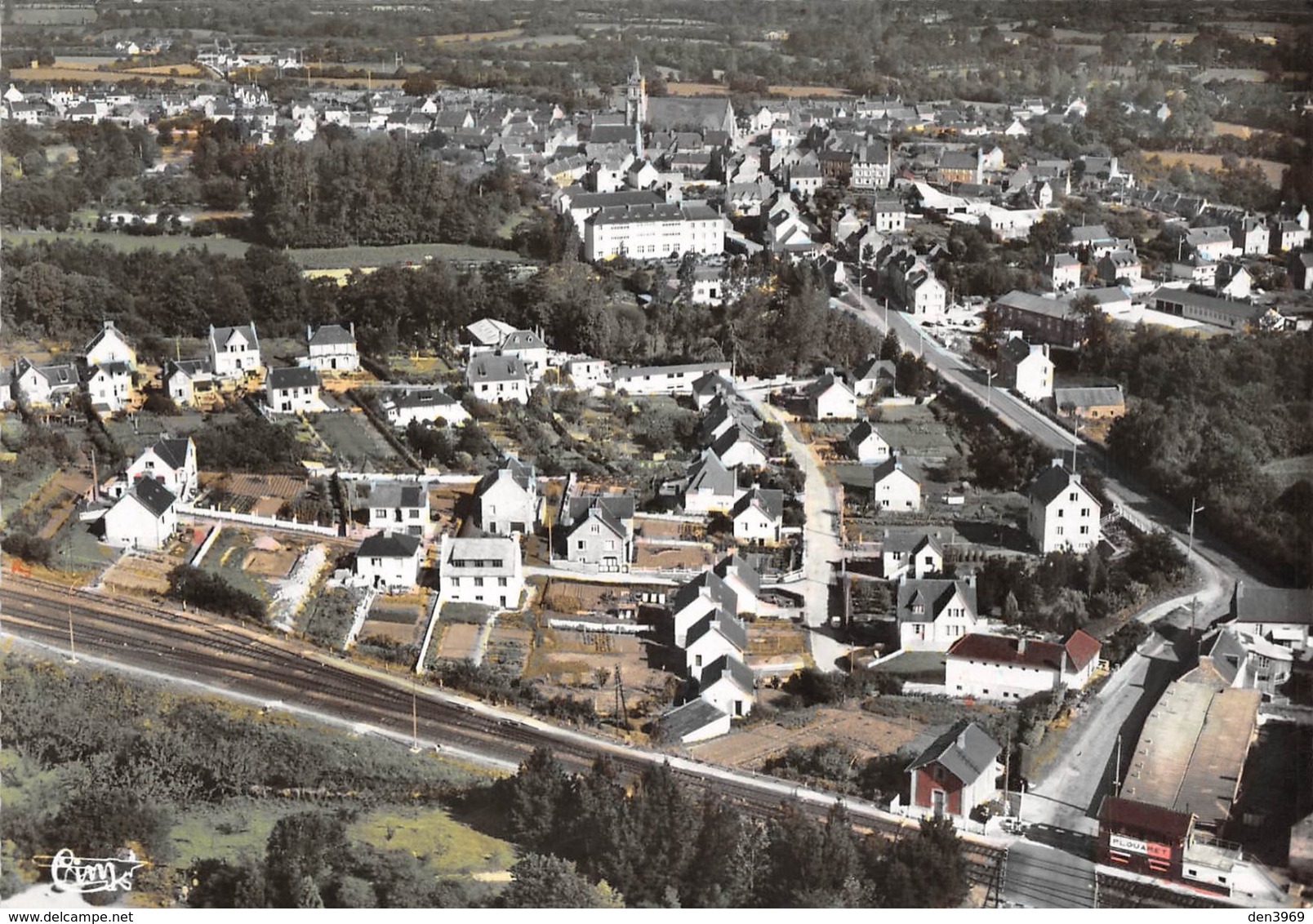 PLOUARET - Le Quartier De La Gare - La Pépinière - Vue Aérienne - Voie Ferrée - Plouaret