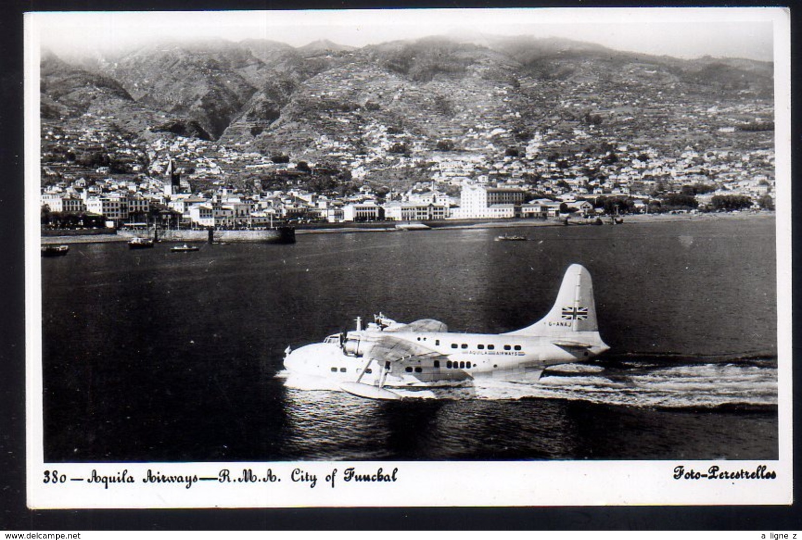 REF 403 : CPSM Portugal Madère Aquila Airways City Of Funchal Avion Hydravion - Altri & Non Classificati