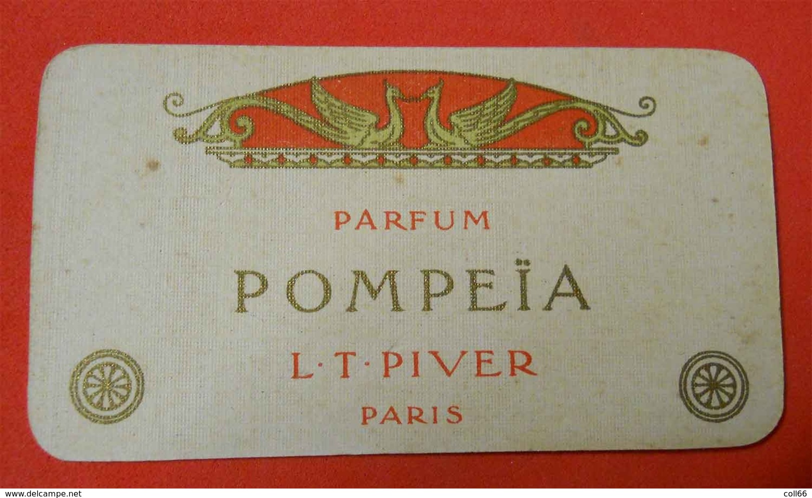 Carte Parfumée Pompeïa L.T.Piver Paris Calendrier 1917 - Anciennes (jusque 1960)