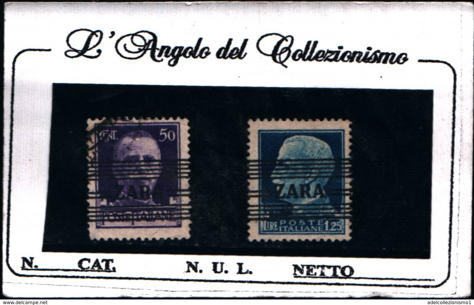 6951B) ITALIA- Zara,50C.+ 1.25l. Sovrastampa Con Righe Orizzontali - 4 Novembre 1943-USATI - Ocu. Alemana: Zara