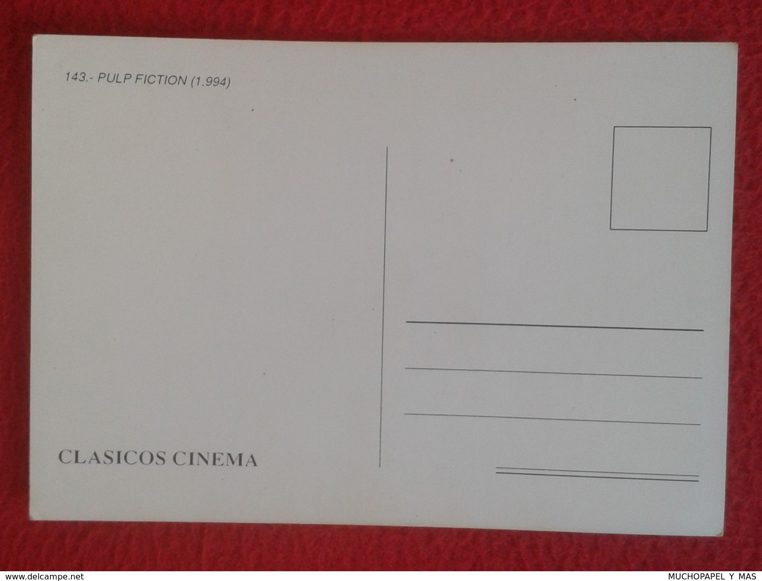 POSTAL POST CARD PULP FICTION QUENTIN TARANTINO JOHN TRAVOLTA BRUCE WILLIS UMA THURMAN SAMUEL L. JACKSON JAPAN ? CHINA ? - Otros & Sin Clasificación