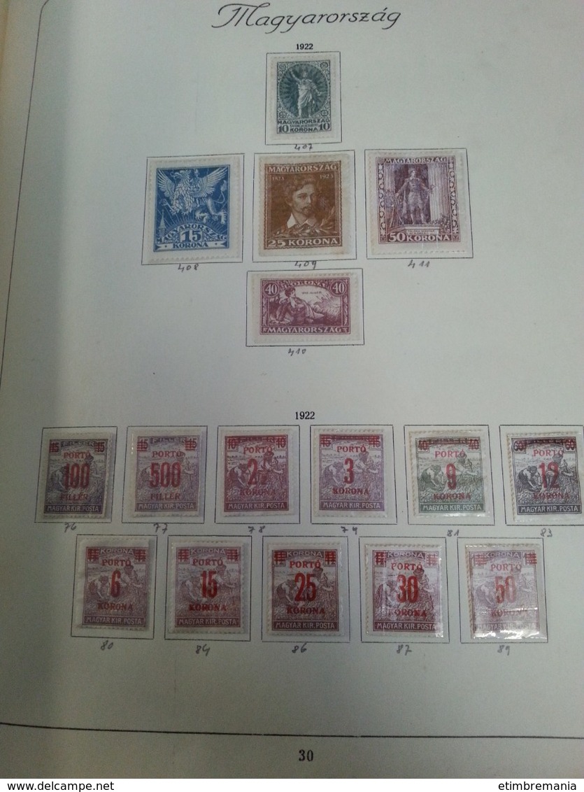 LOT N° etimbre 803 HONGRIE . 1900 / 1945 tres belle collection de semi mod. neufs ** ou obl. forte cote