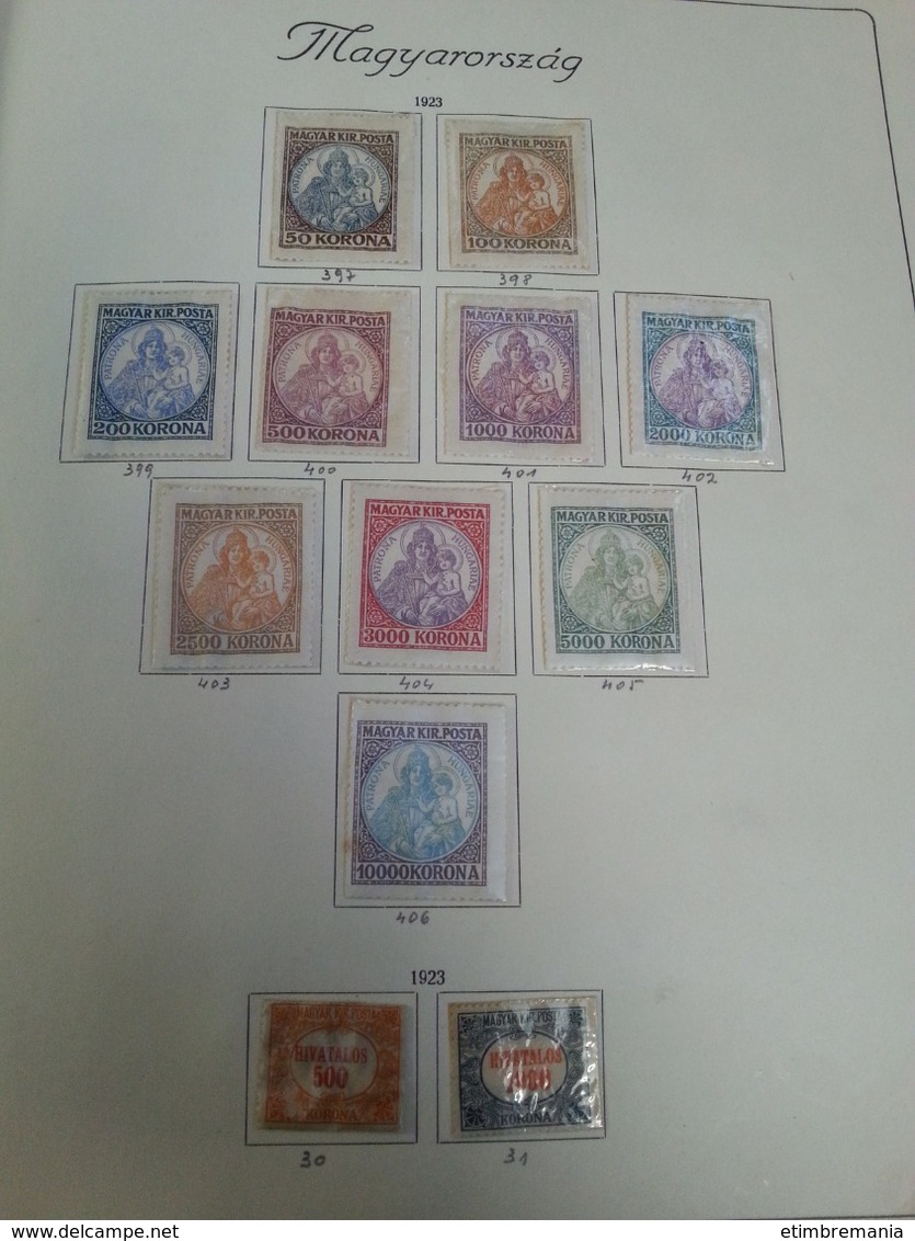 LOT N° etimbre 803 HONGRIE . 1900 / 1945 tres belle collection de semi mod. neufs ** ou obl. forte cote