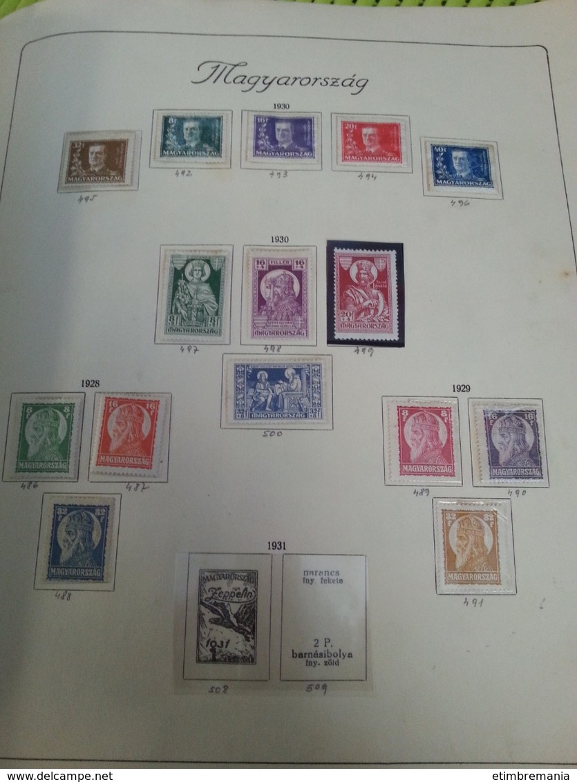 LOT N° etimbre 803 HONGRIE . 1900 / 1945 tres belle collection de semi mod. neufs ** ou obl. forte cote