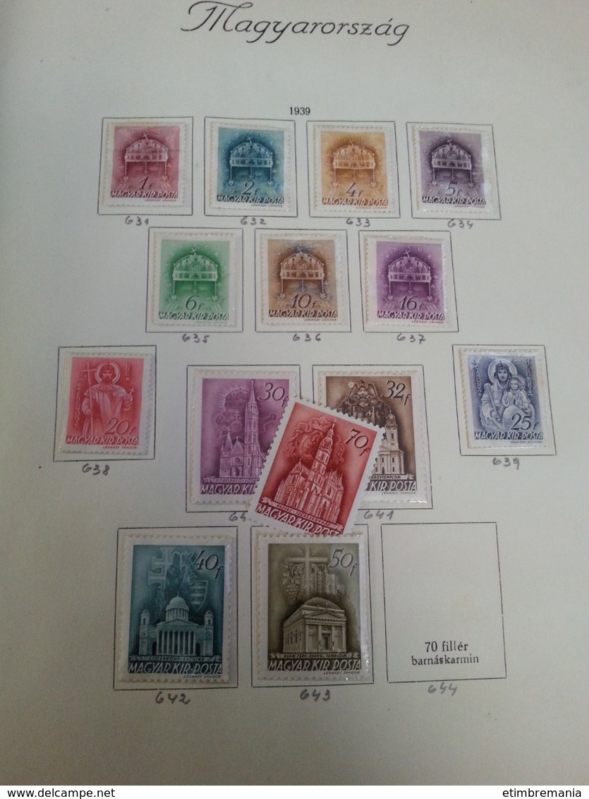 LOT N° etimbre 803 HONGRIE . 1900 / 1945 tres belle collection de semi mod. neufs ** ou obl. forte cote