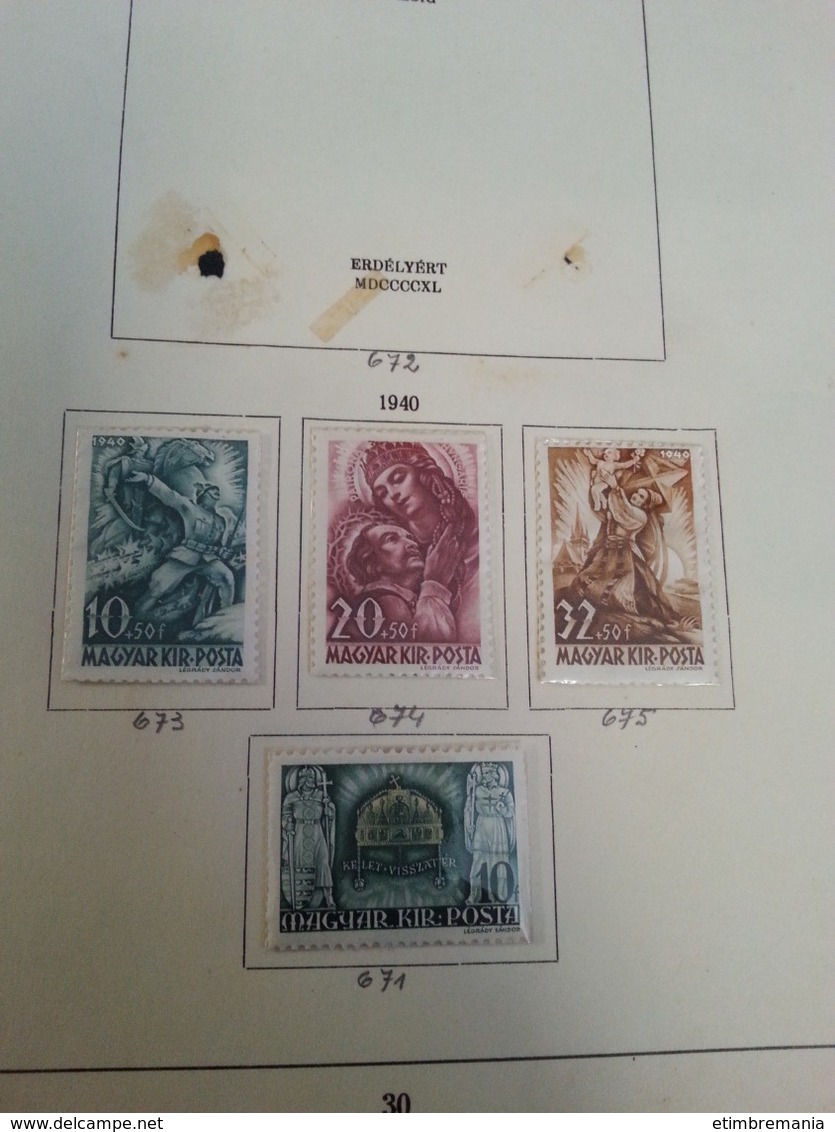 LOT N° etimbre 803 HONGRIE . 1900 / 1945 tres belle collection de semi mod. neufs ** ou obl. forte cote