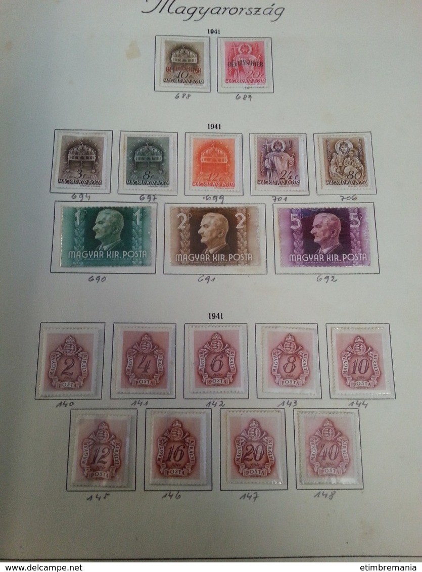 LOT N° etimbre 803 HONGRIE . 1900 / 1945 tres belle collection de semi mod. neufs ** ou obl. forte cote