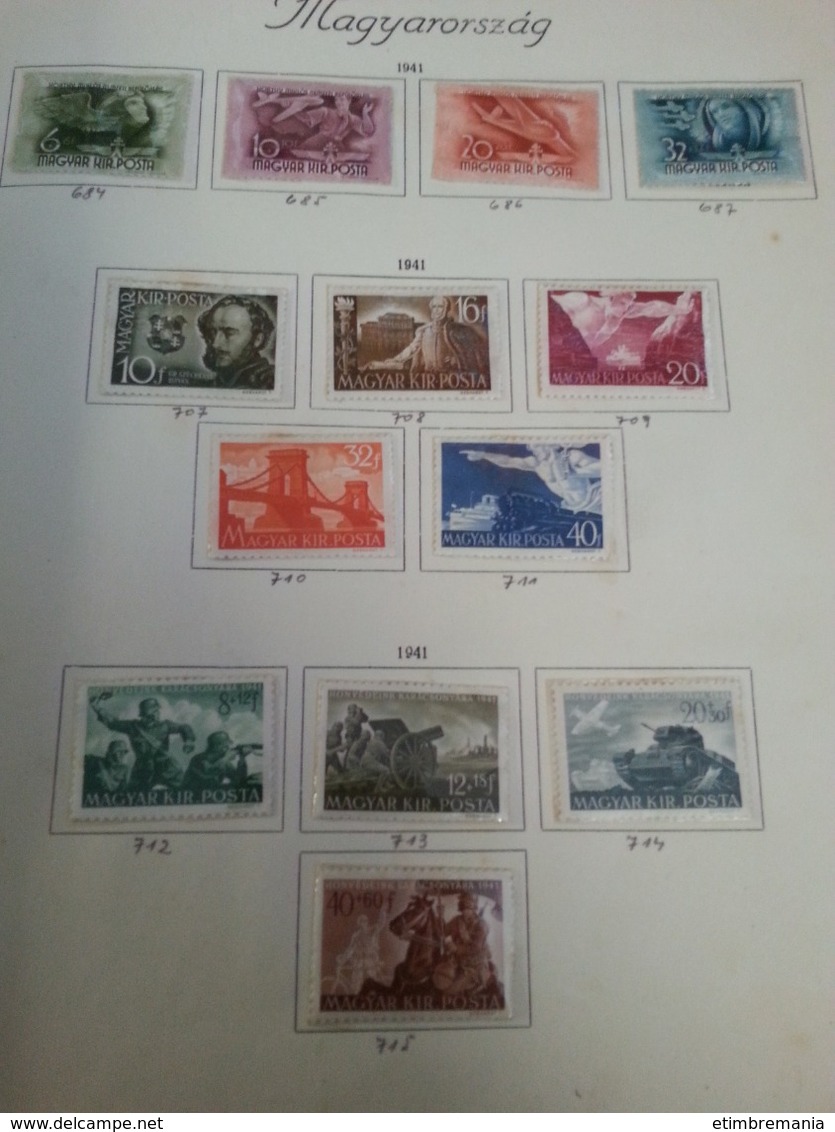 LOT N° etimbre 803 HONGRIE . 1900 / 1945 tres belle collection de semi mod. neufs ** ou obl. forte cote