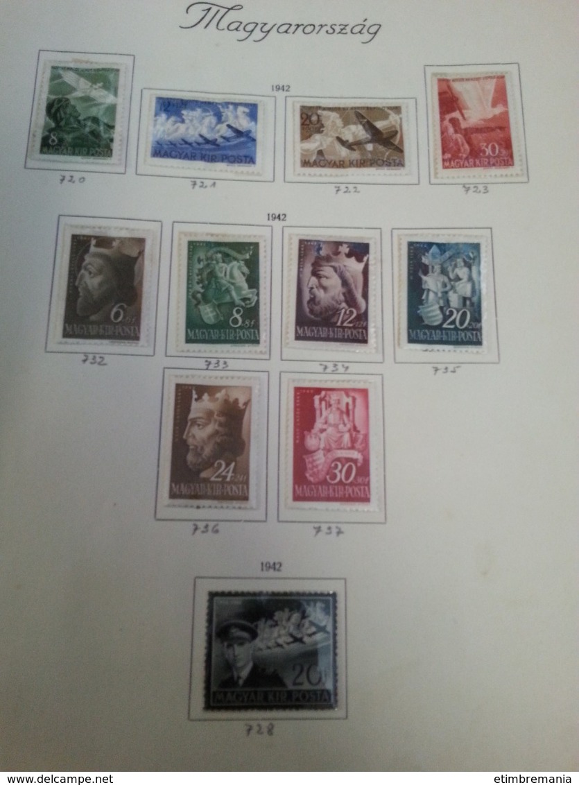 LOT N° etimbre 803 HONGRIE . 1900 / 1945 tres belle collection de semi mod. neufs ** ou obl. forte cote