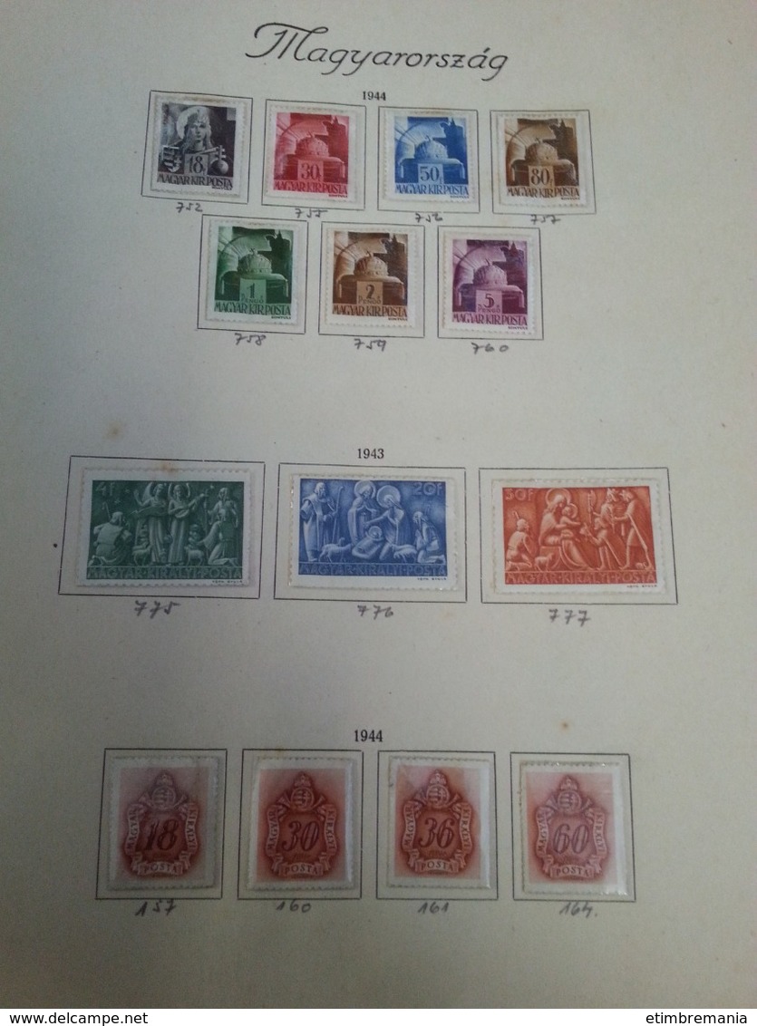 LOT N° etimbre 803 HONGRIE . 1900 / 1945 tres belle collection de semi mod. neufs ** ou obl. forte cote