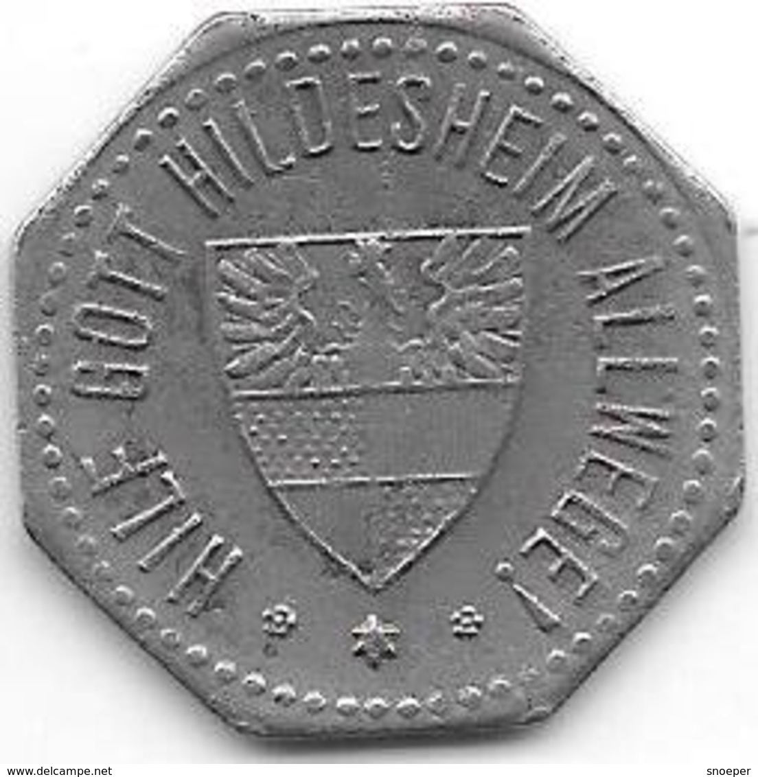 *notgeld Hildesheim 10 Pfenng 1918 Fe 20,6 Mm  6368.7 / F212.2 - Autres & Non Classés