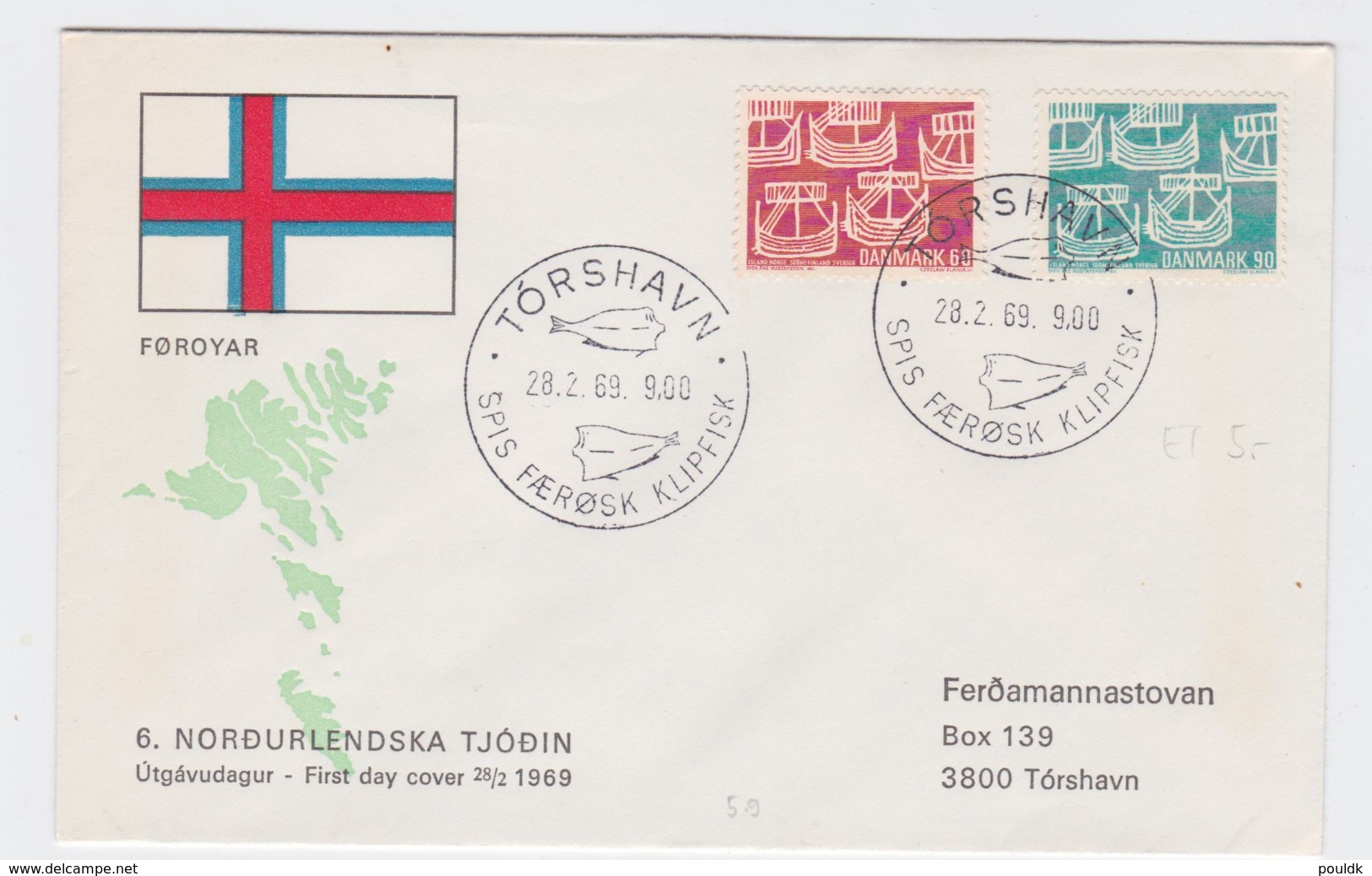 Denmark FDC 1969 NORDEN - Posted From Torshavn Spis Færøsk Fisk (T13-48) - FDC