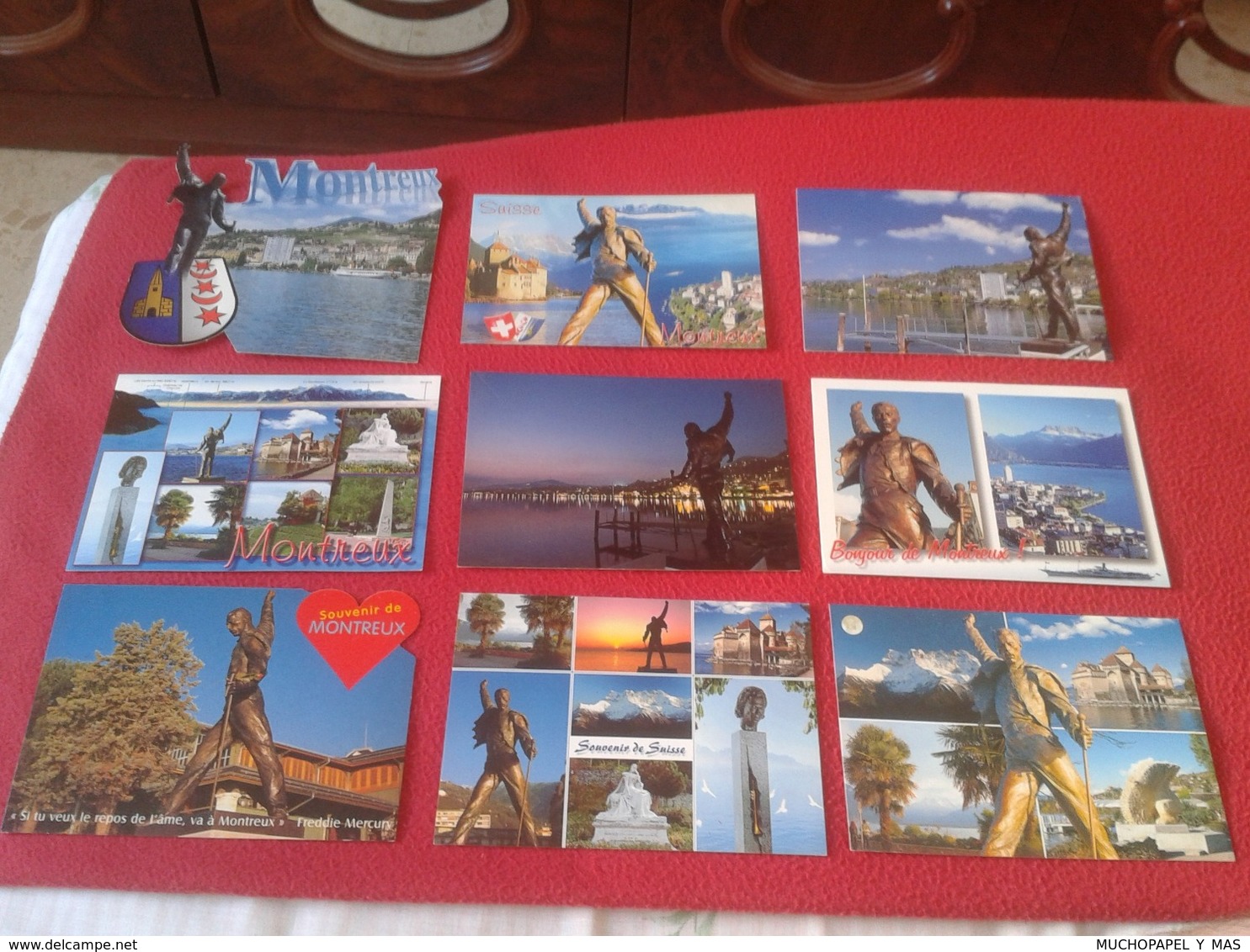 LOTE DE 25 POSTALES POST CARDS SUISSE MONTREUX SWITZERLAND FREDDIE MERCURY GROUP QUEEN MUSIC MÚSICA ROCK AND & ROLL VER - Música Y Músicos