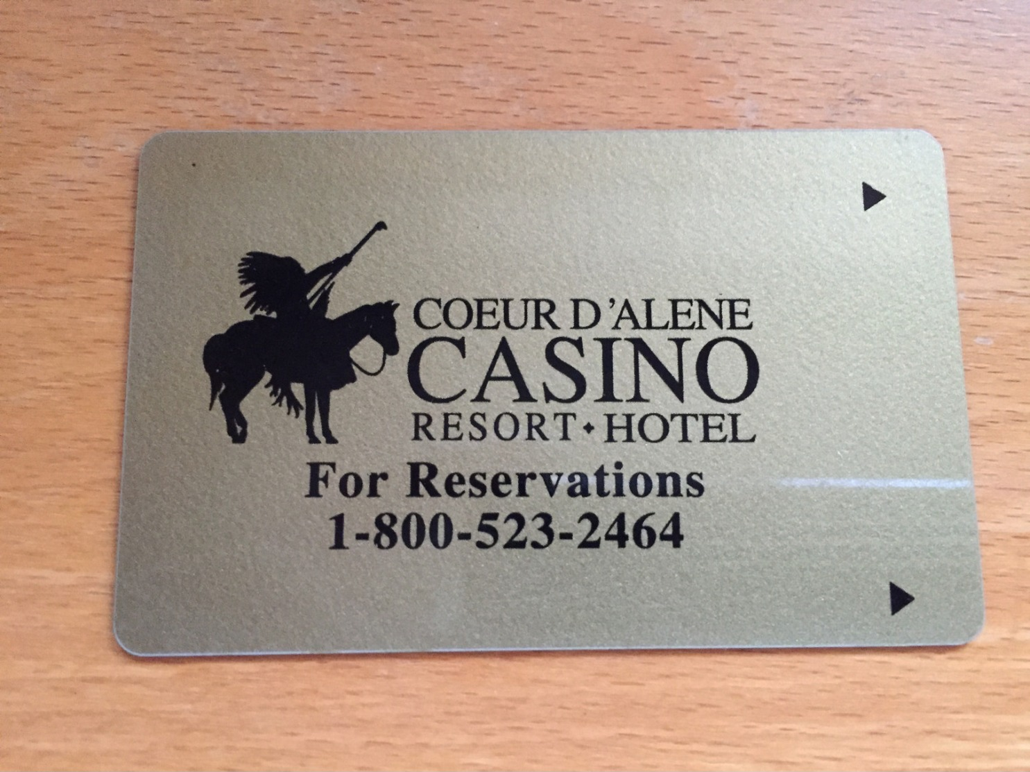 Hotelkarte Room Key Keycard Clef De Hotel Tarjeta Hotel  COEUR D`ALENE CASINO Resort  Hotel  WORLEY Idaho - Non Classés