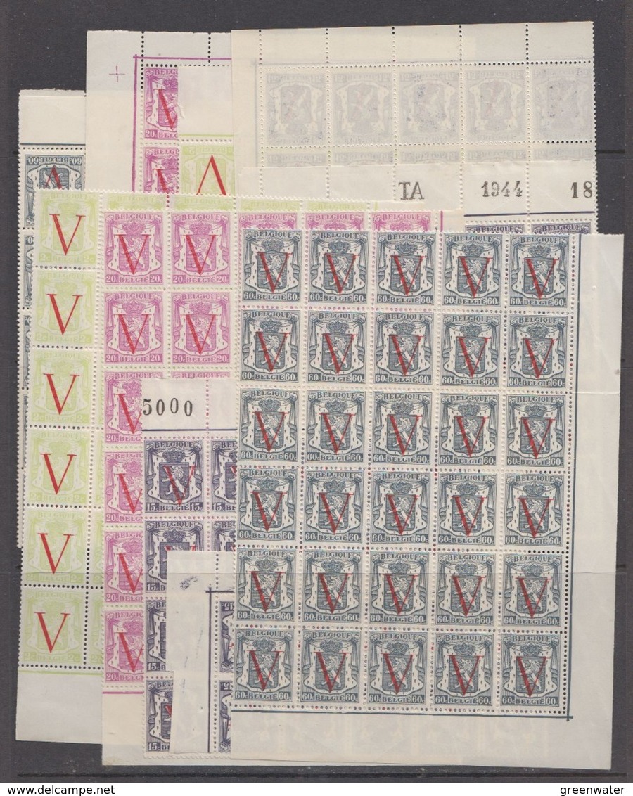 Belgie 1944 Bevrijding "Klein Staatswapen" 4w 90x ** Mnh (44452) - Ongebruikt