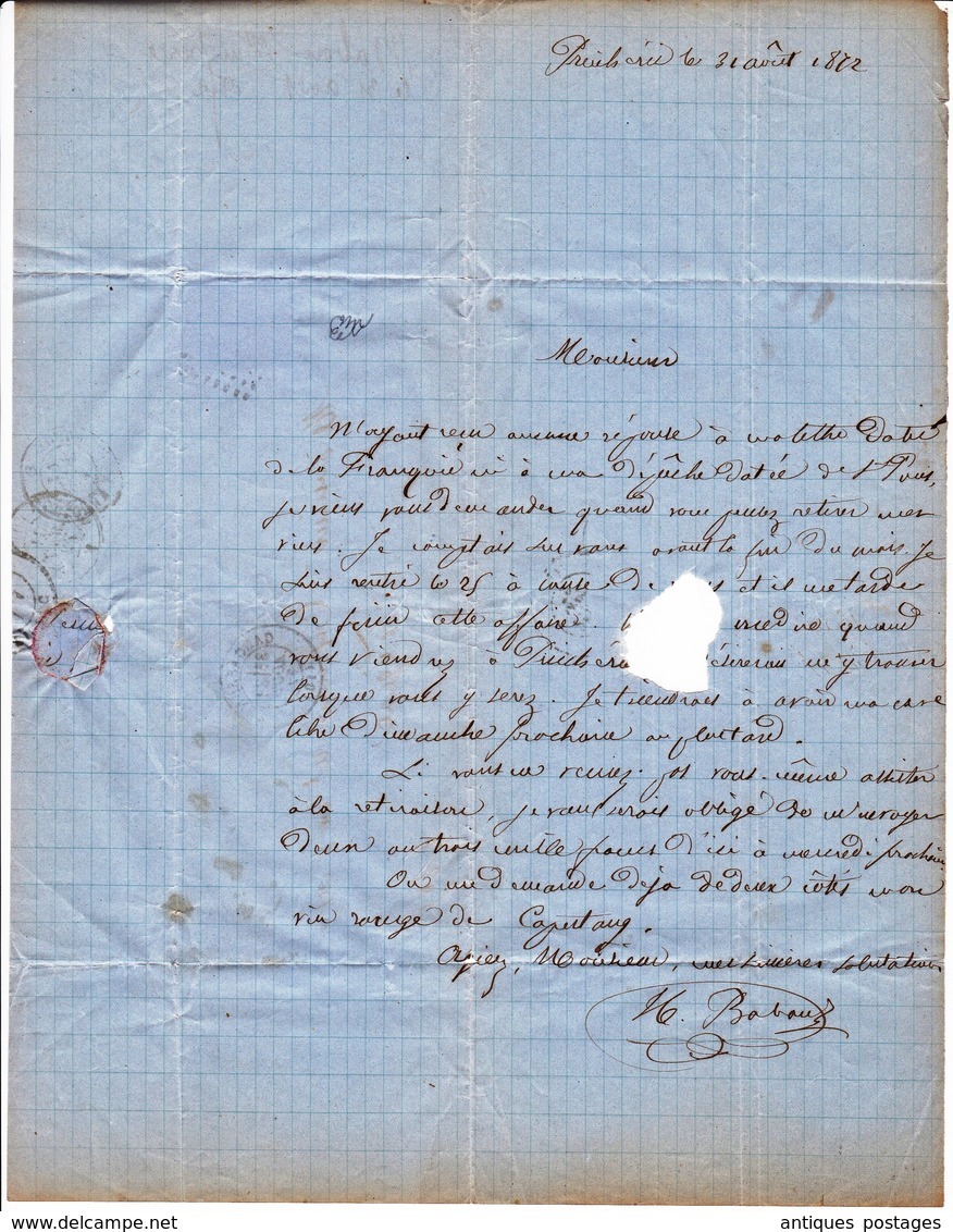 Lettre 1943 Marseille Bouches du Rhône Timbre Pétain 4F Suisse Croix Rouge Internationale Génève Censure Censor WW2