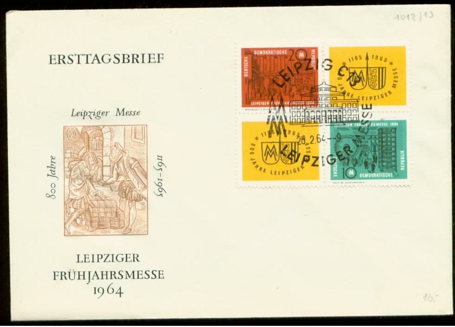 S8122 - DDR Leipzig Messe ZDr. 4er Block FDC - Other & Unclassified