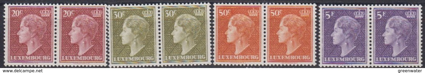 Luxemburg 1958 Definitives / Grossherzogin Charlotte 4v (pair) ** Mnh (44455A) - Ongebruikt