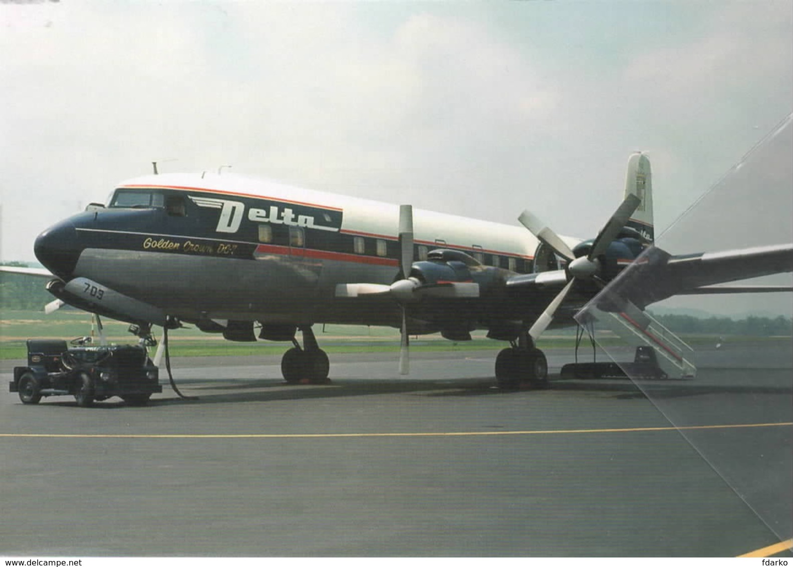 DAL - Delta Airlines Douglas DC7 N4873C Airplane At AVL Aereo - 1946-....: Era Moderna