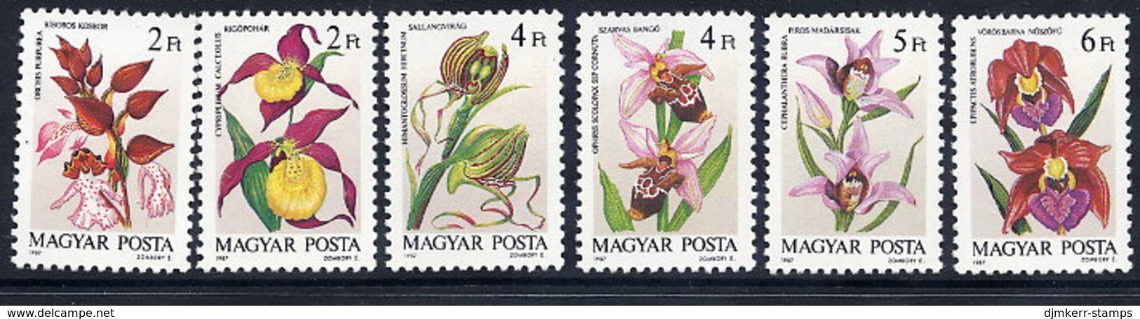 HUNGARY 1987 Orchids  MNH /**.  Michel 3922-27 - Neufs